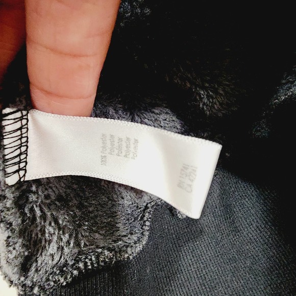 P.J. Salvage Gray Cozy Hoodie Full Zip Fleece Sherpa Jacket Women's Size XL - Picture 15 of 15